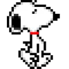  Pixel Snoopy emoji 🚶‍♀️