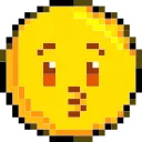 Pixelated emoji 😗