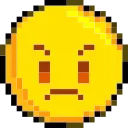 Pixelated emoji 😠