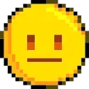 Pixelated emoji 😐