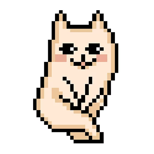 Эмодзи Pixel cat ☺️