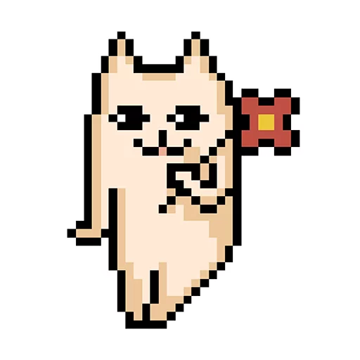 Эмодзи Pixel cat 