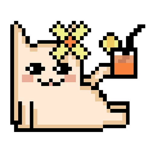 Емодзі Pixel cat 😋