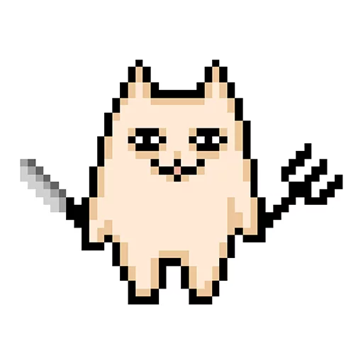 Стікер Telegram «Pixel cat» 😡