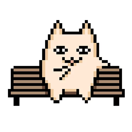 Стикер Telegram «Pixel cat» 