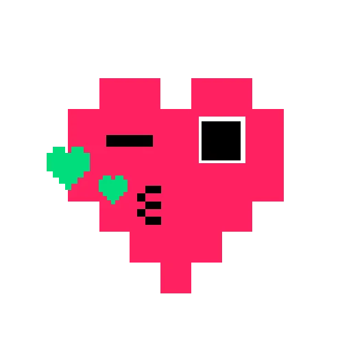 Стикер Pixel hearts 😘