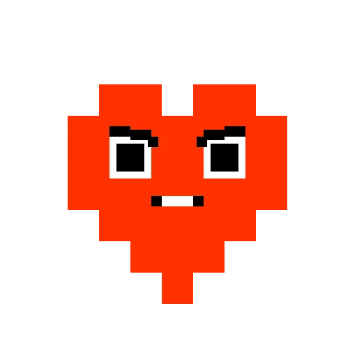 Стикер Telegram «Pixel hearts» 😡