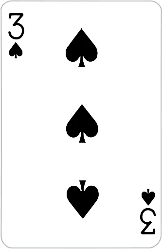 Playing cards emoji 3⃣