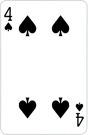 Стикер Telegram «Playing cards» 4⃣