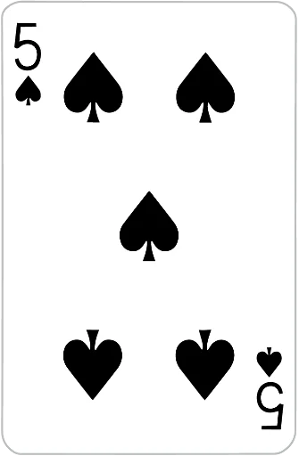 Playing cards emoji 5⃣