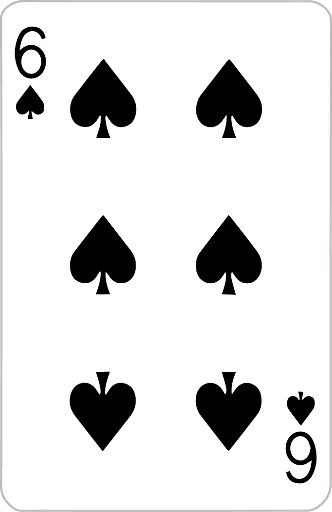 Telegram stiker «Playing cards» 6⃣