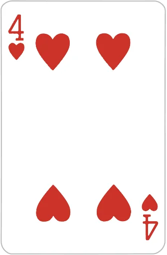 Playing cards emoji 4⃣