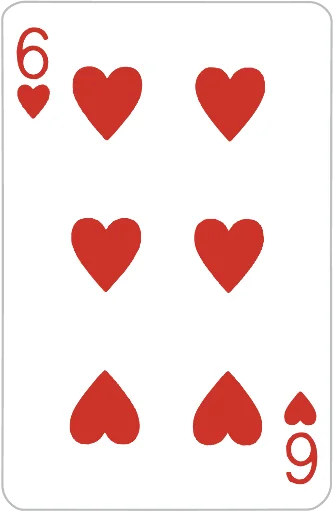Playing cards emoji 6⃣