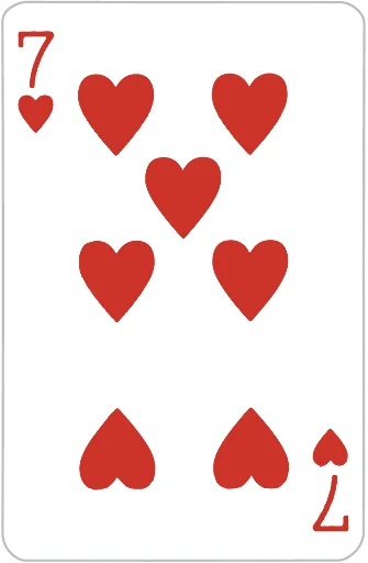 Playing cards sticker 7⃣