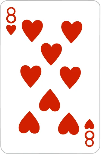 Playing cards emoji 8⃣