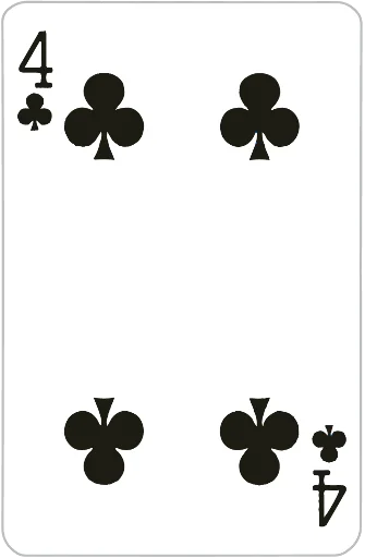 Playing cards sticker 4⃣