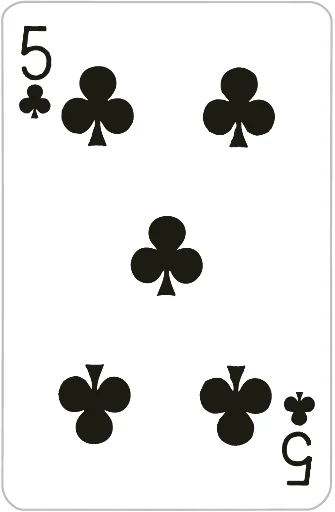 Playing cards emoji 5⃣