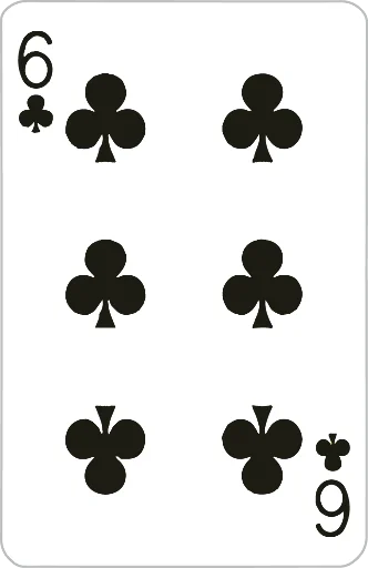 Playing cards stiker 6⃣