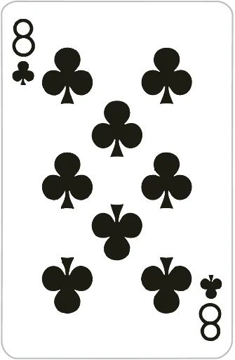 Playing cards emoji 8⃣