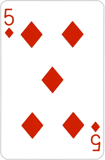 Playing cards sticker 5⃣