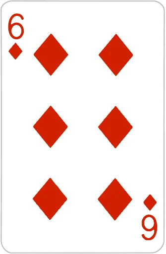 Playing cards sticker 6⃣