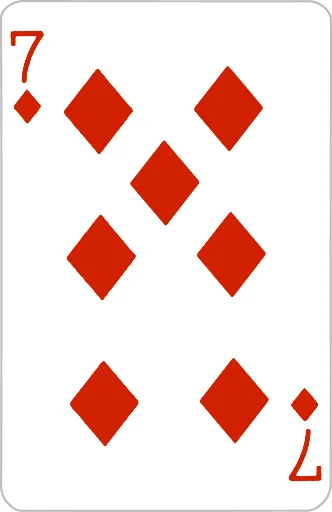 Playing cards stiker 7⃣