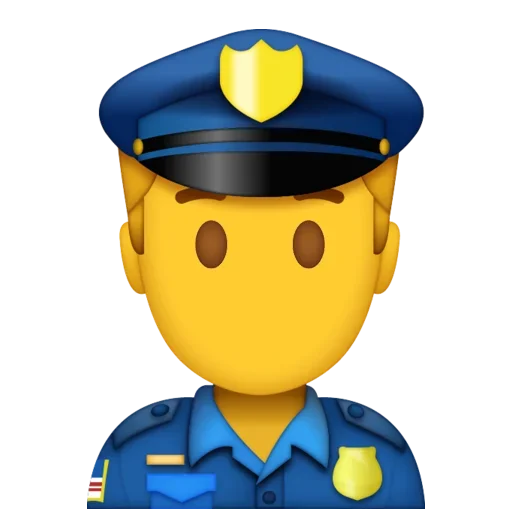 Эмодзи Police Stickers 🤨