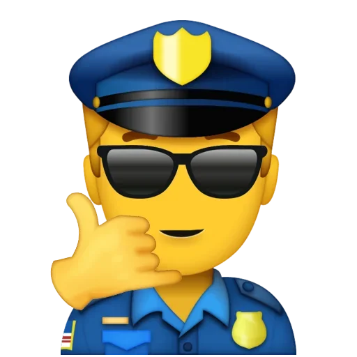 Эмодзи Police Stickers 🤨