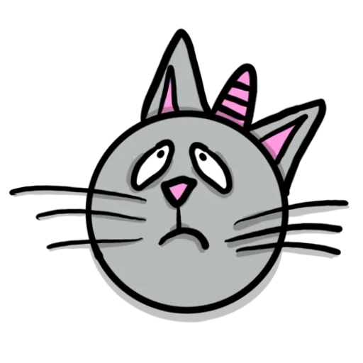 Telegram stiker «Радужная кошечка | Rainbow kitty» 😞