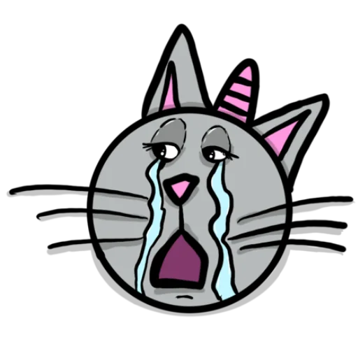 Telegram stiker «Радужная кошечка | Rainbow kitty» 😭