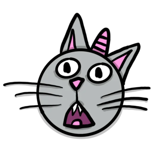 Стикер Telegram «Радужная кошечка | Rainbow kitty» 😨