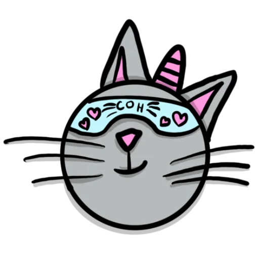 Радужная кошечка | Rainbow kitty sticker 😴