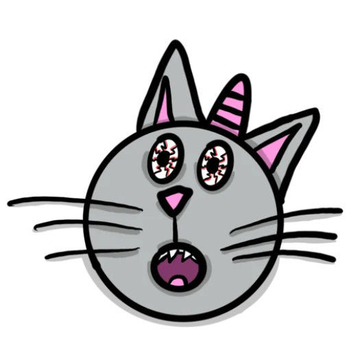 Радужная кошечка | Rainbow kitty stiker 😵