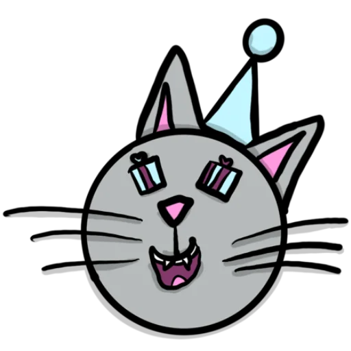 Радужная кошечка | Rainbow kitty sticker 🎁