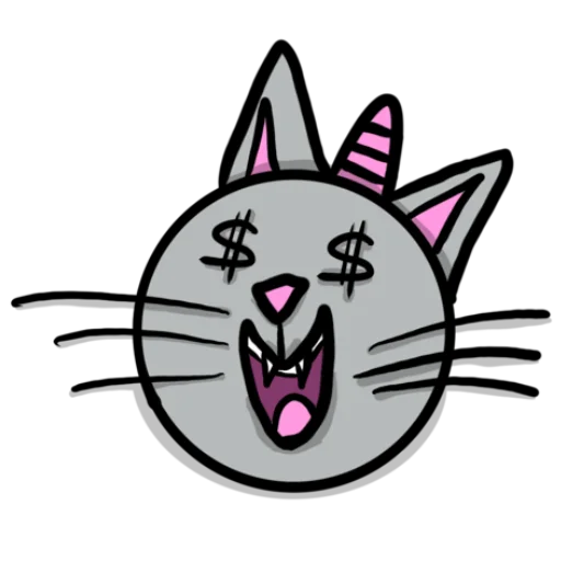 Радужная кошечка | Rainbow kitty emoji 🤑