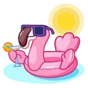 Pool Flamingo emoji 👋