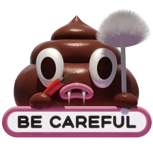 Telegram Sticker «Boo The Poo» 🤨