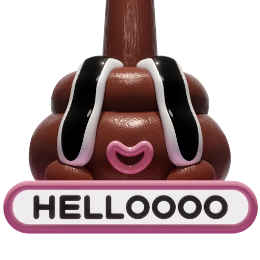 Telegram Sticker «Boo The Poo» 🥳