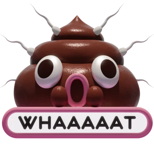 Telegram Sticker «Boo The Poo» 😟