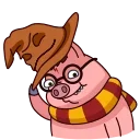 Эмодзи Potter Pig 👋