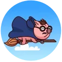 Potter Pig emoji 🧹