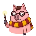 Эмодзи Potter Pig 🖕