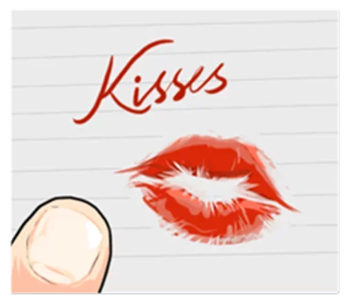 Стікери телеграм Kiss