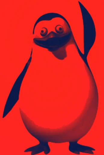Telegram stiker «Пингвин из Мадагаскара» 👎