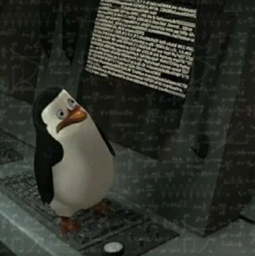 Стікер Пингвин из Мадагаскара 😦