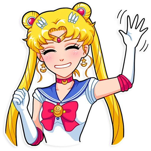 Sailor Moon emoji 👋