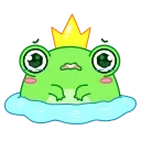 Эмодзи Царевна-лягушка 😭