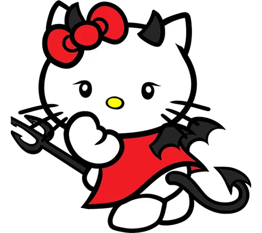 Telegram stiker «Ati-kitty» 😈