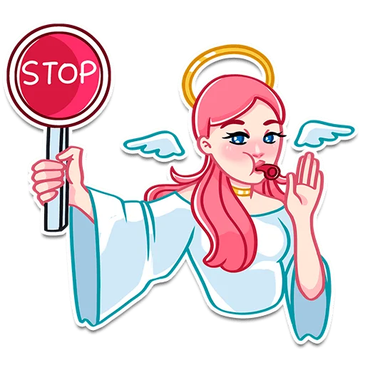 Telegram Sticker «Prosto Ангелы и Демоны» ✋