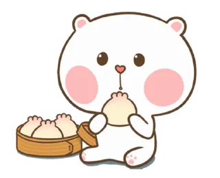 Емодзі Puffy Bear & Rabbit  🥟